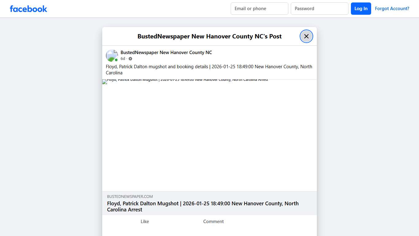 Floyd, Patrick... - BustedNewspaper New Hanover County NC Facebook