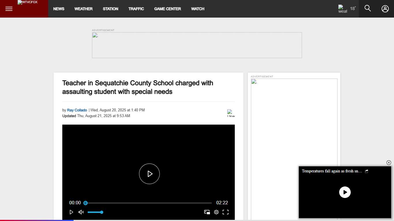 Teacher in Sequatchie County School charged with assaulting special education student