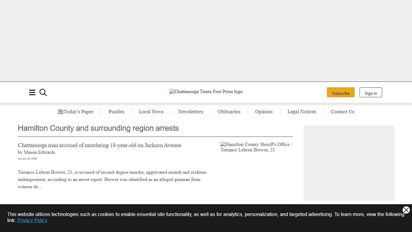 Hamilton County and surrounding region arrests Chattanooga Times Free Press